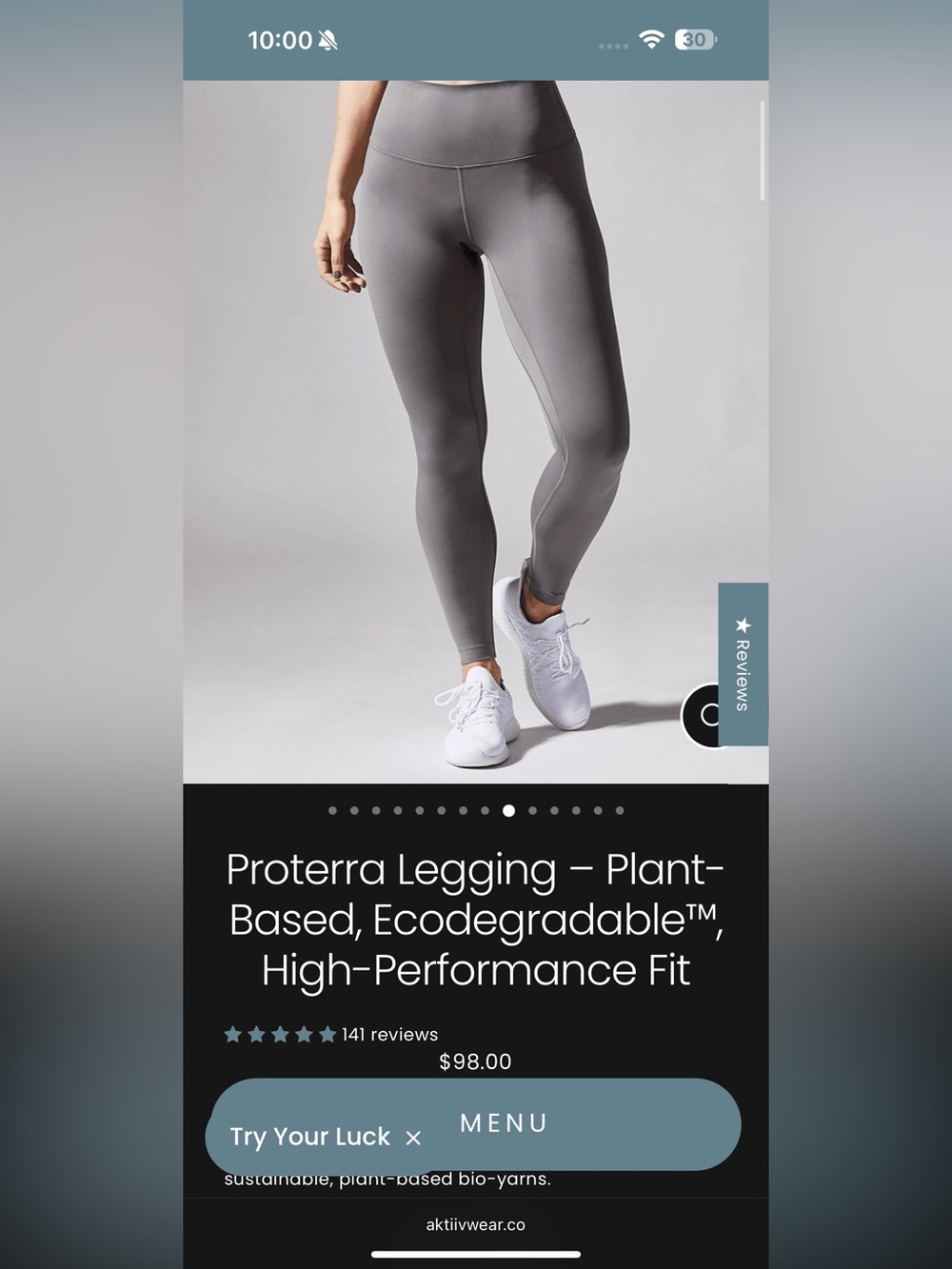 Aktiiv Proterra Legging Plant-Based Ecodegradable Thunder Grey 10